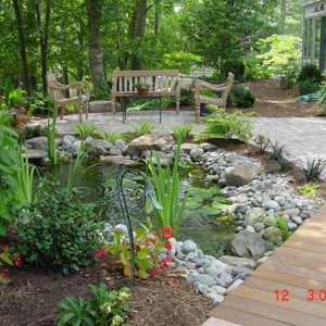 Water Features Next To Wooden Benches — Virginia Beach, VA — Gentle Rain Water Features Next To Wooden Benches — Virginia Beach, VA — Gentle Rain