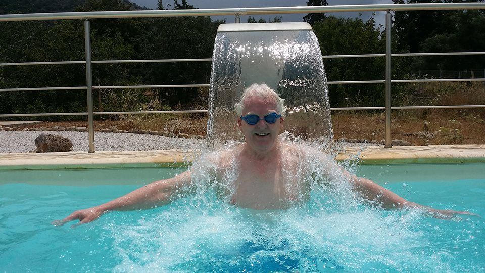 Here's Derek! Enjoying himself at  Saint Basil Olive Grove