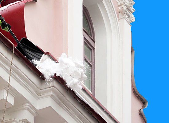 Removing Snow On Roof — Schenectady, NY — All Seasons Roofing Removing Snow On Roof — Schenectady, NY — All Seasons Roofing