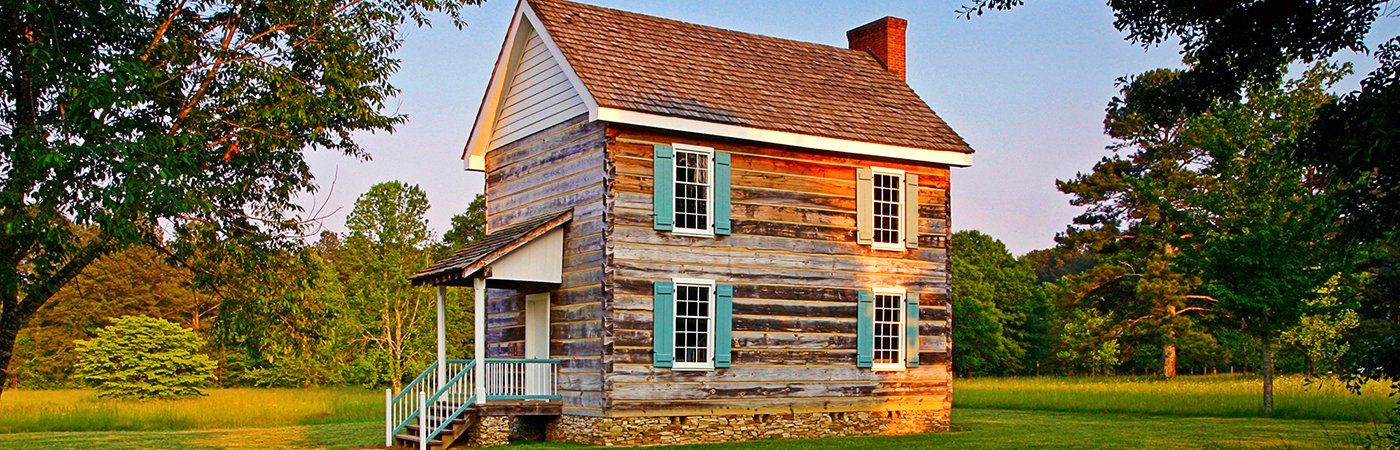 Simple 2 story log cabin