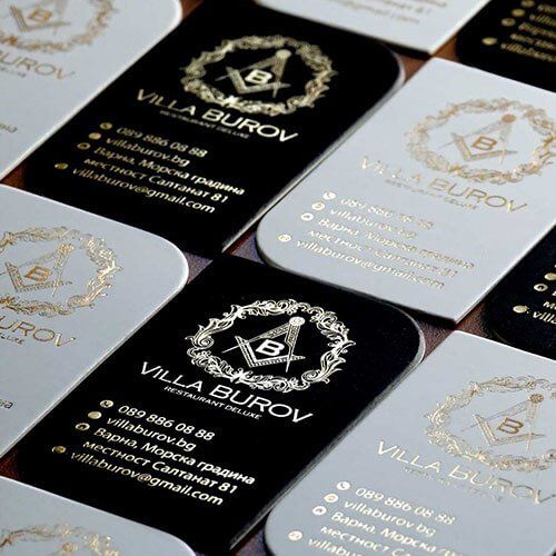 Villa Burov Restaurant Deluxe - Luxury Business Cards by Petkoff.Design