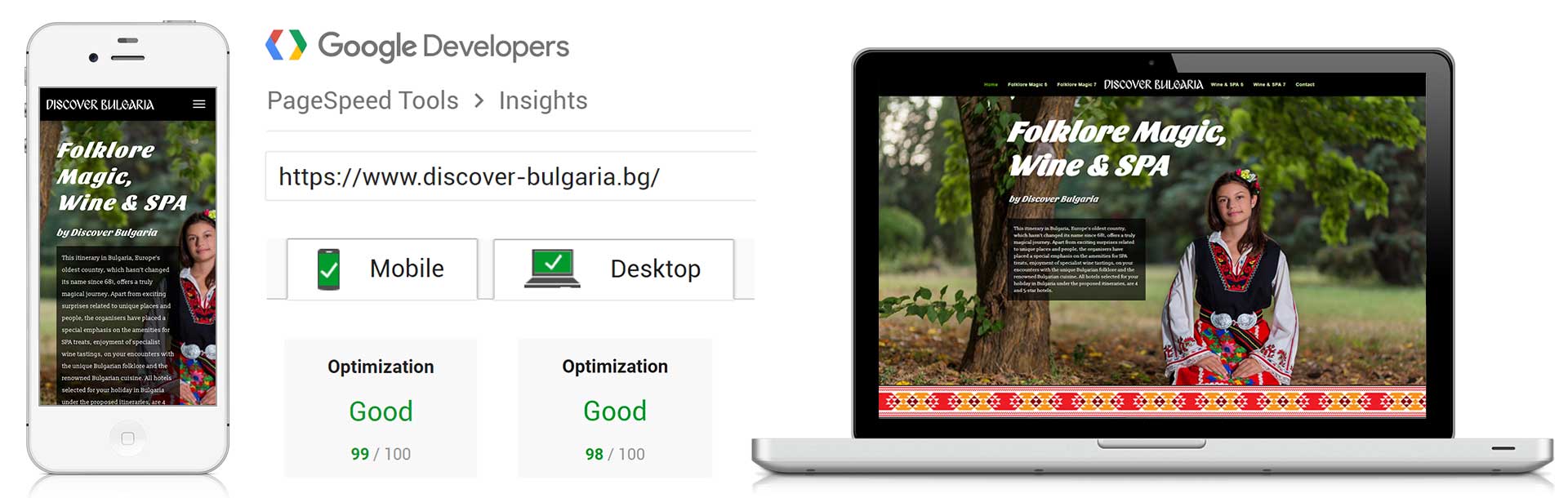 Really fast and optimized website!