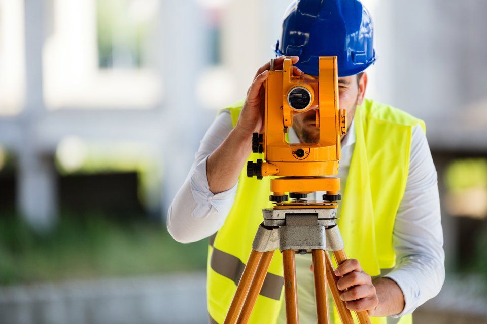 Construction Engineer Using the Land Surveying Device | Aiken, SC | Tripp Land Surveying, Inc.
