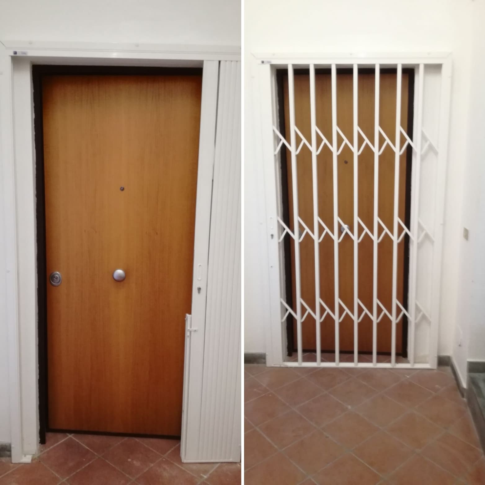 Porta blindata e inferriate