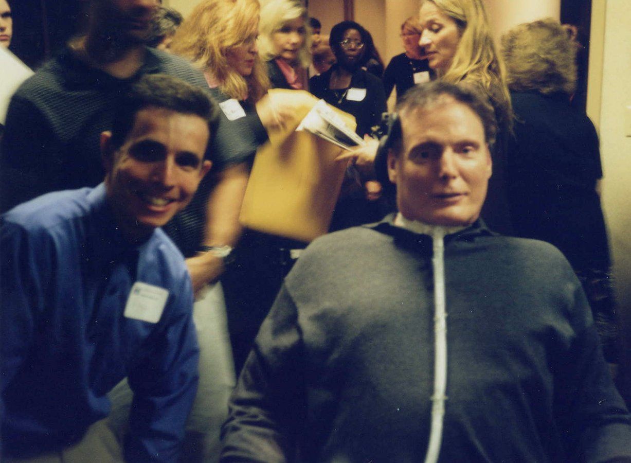 With actor Christopher Reeve.