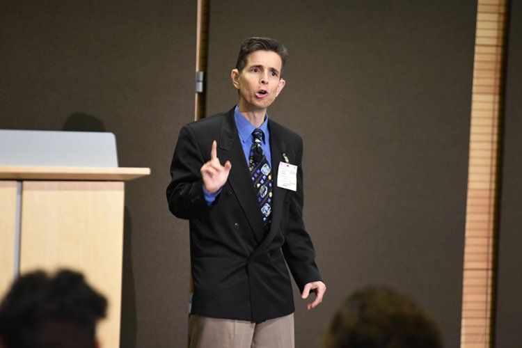 Paul keynoting at Novartis Pharmaceuticals.