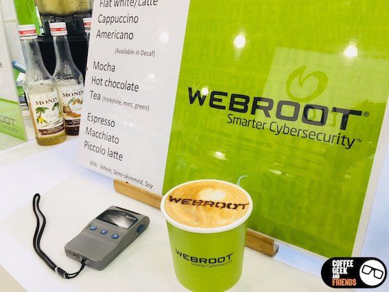 Branded menu and cups with logo