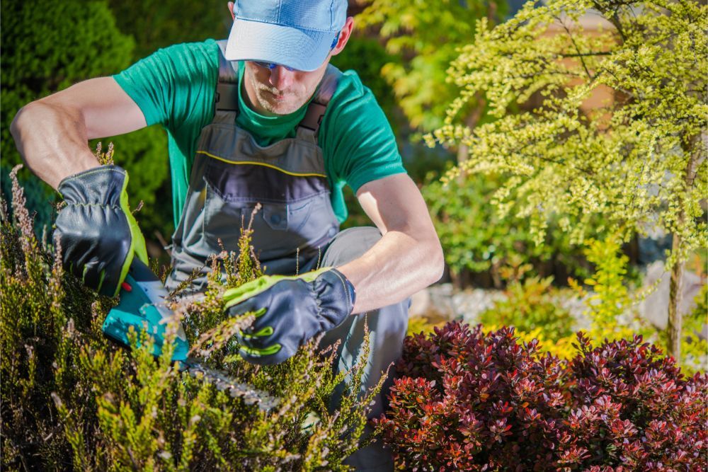 Giardiniere al lavoro