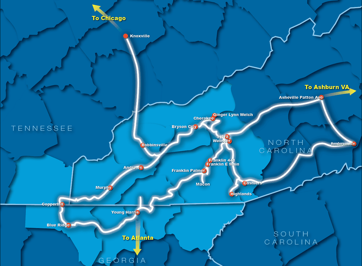 BalsamWest Fiber Network Map