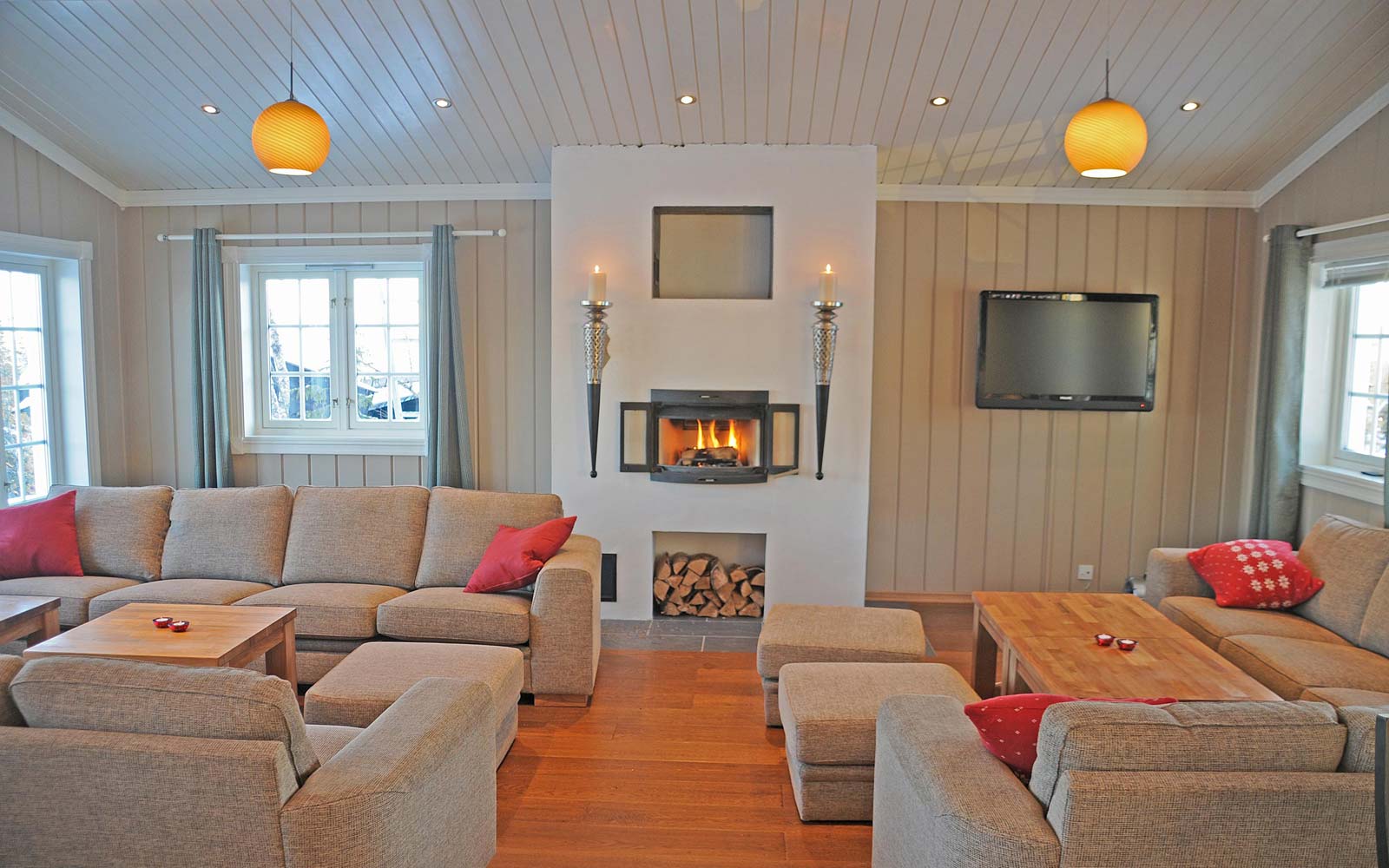 Stuen i hytte 830 - Sjumilskogen booking Trysil