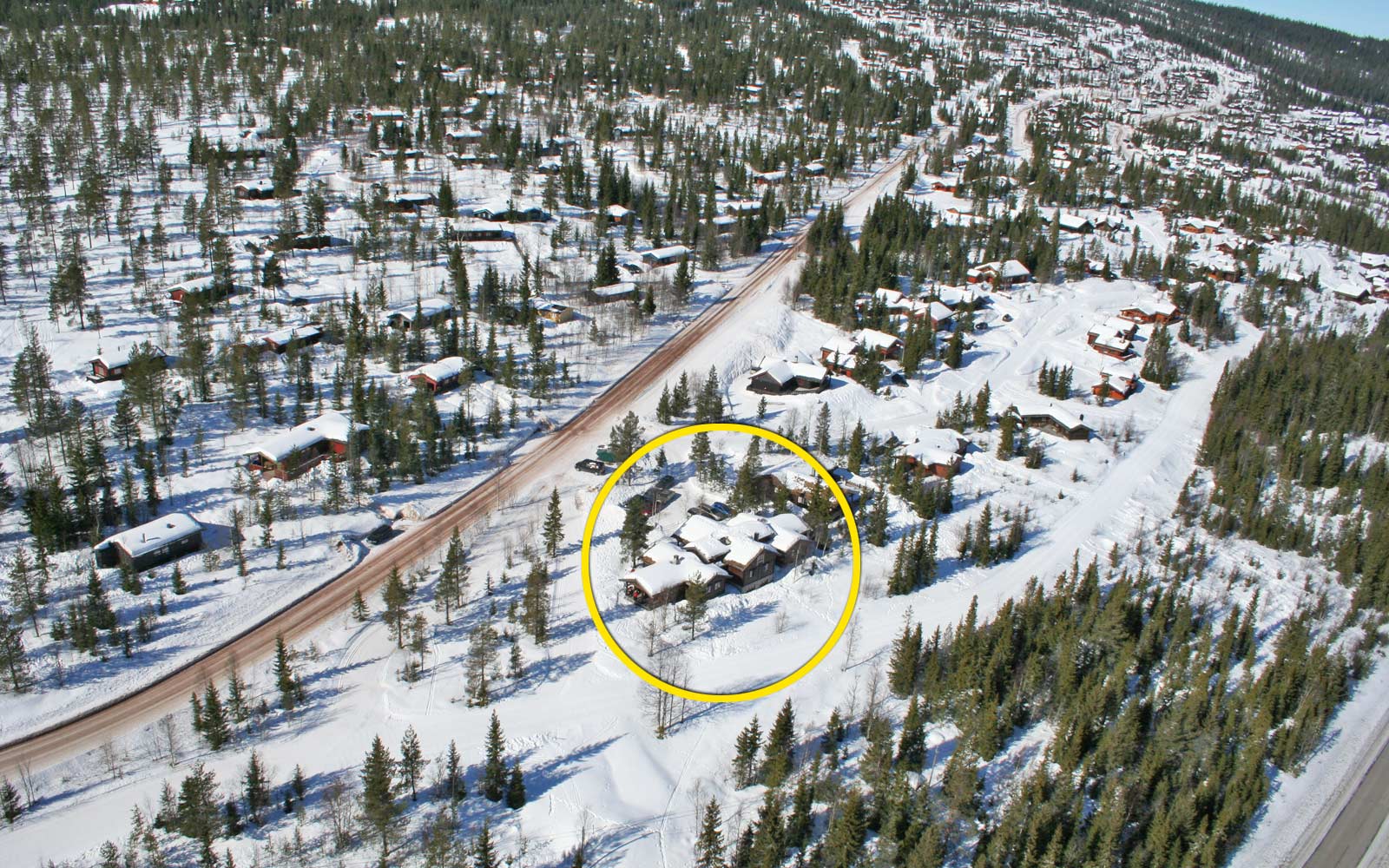 Situation Mostuggua cabin - Sjumilskogen booking Trysil