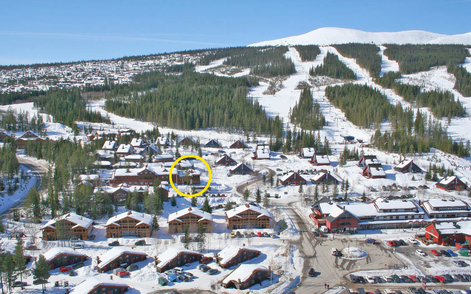 Beliggenhet leilighet Sjuende himmel - Sjumilskogen booking Trysil