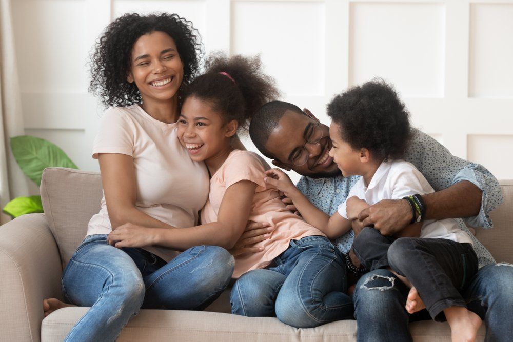 Family enjoying HVAC