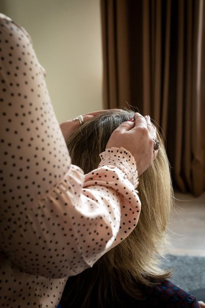 Reiki stoelbehandeling Reiki, handen, Powerful Me, energetische behandeling