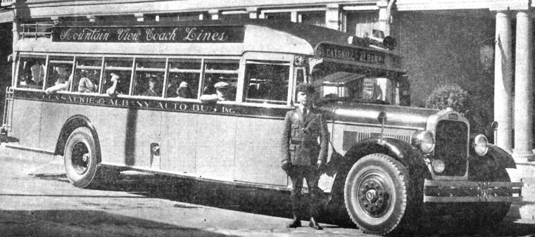 Image of Mountain View Coach Line bus from a 1930 advertisement in