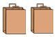 Image of 2 paper grocery bags