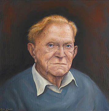 Uri, grand-father - Uri, a much loved and regretted father and grand-father.   Dear Eric, I'd like to thank you for all the effort you've put into picturing my dear father. It's unusual to meet an artist like you, who studies photos and connects with the person and paints him from his own mind. The picture of my father – Uri Shiloh (may he rest in peace) is definitely close to reality.   Thank you very much. (Shmuel Shiloh)
