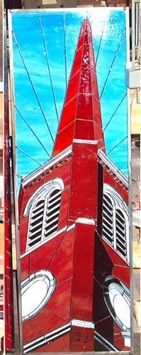 Tower Clock Glass Design — Cuyahoga Falls, OH — Leaded Glass Design