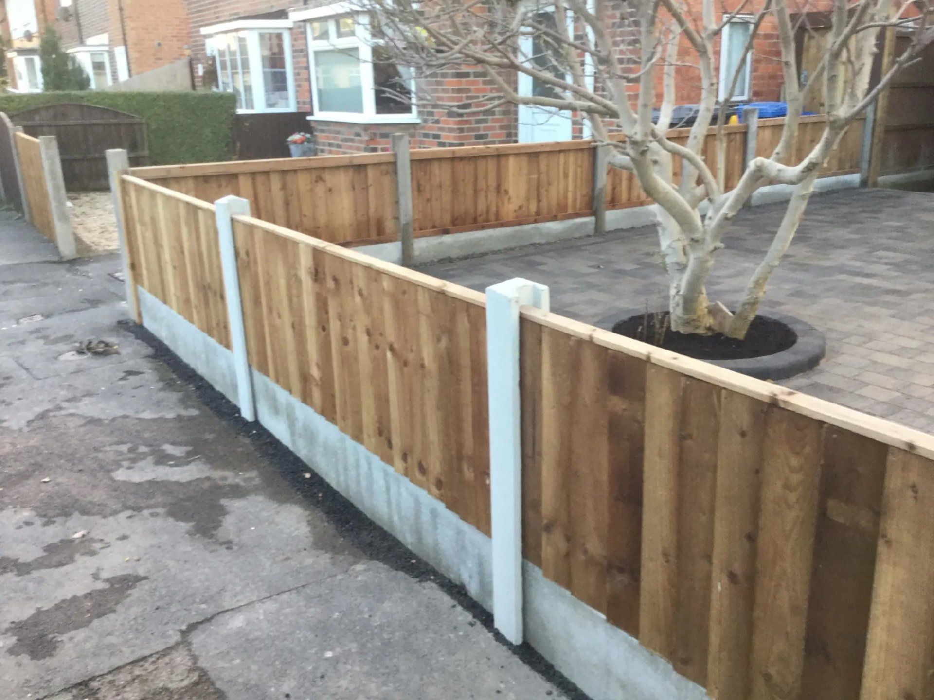 Wooden fencing