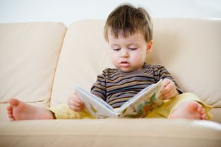 A child reading a book
