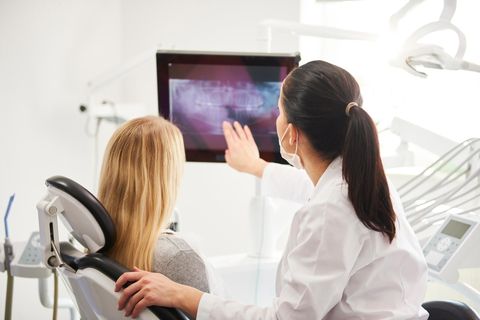 Dentist And Patient — Asheville NC — Asheville Aesthetic Dental Partners Dentist And Patient — Asheville NC — Asheville Aesthetic Dental Partners