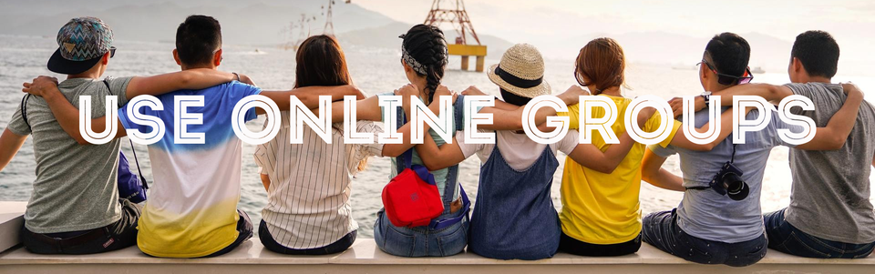 Group of people online groups to promote content marketing