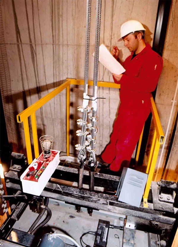 Engineer on lift car
