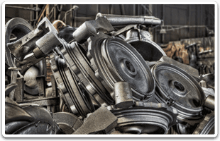 Old car wheels and car scrap