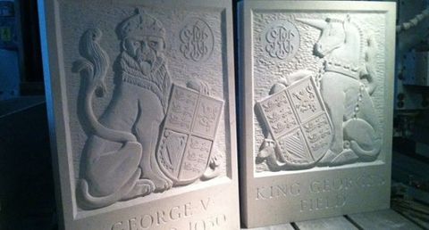 Bath Stone plaques hand carved for King George Playing Fields Bath Stone plaques hand carved for King George Playing Fields