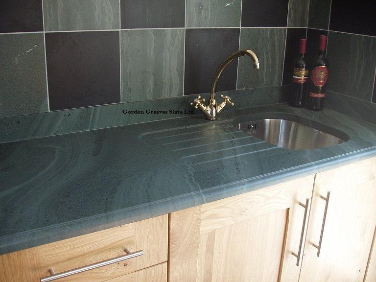 Westmorland Broughton Moor Green worktops