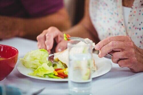 Elderly Eating Nutritious Meal - Retirement Home in San Ramon, CA