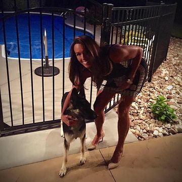 woman with dog