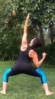 woman doing yoga