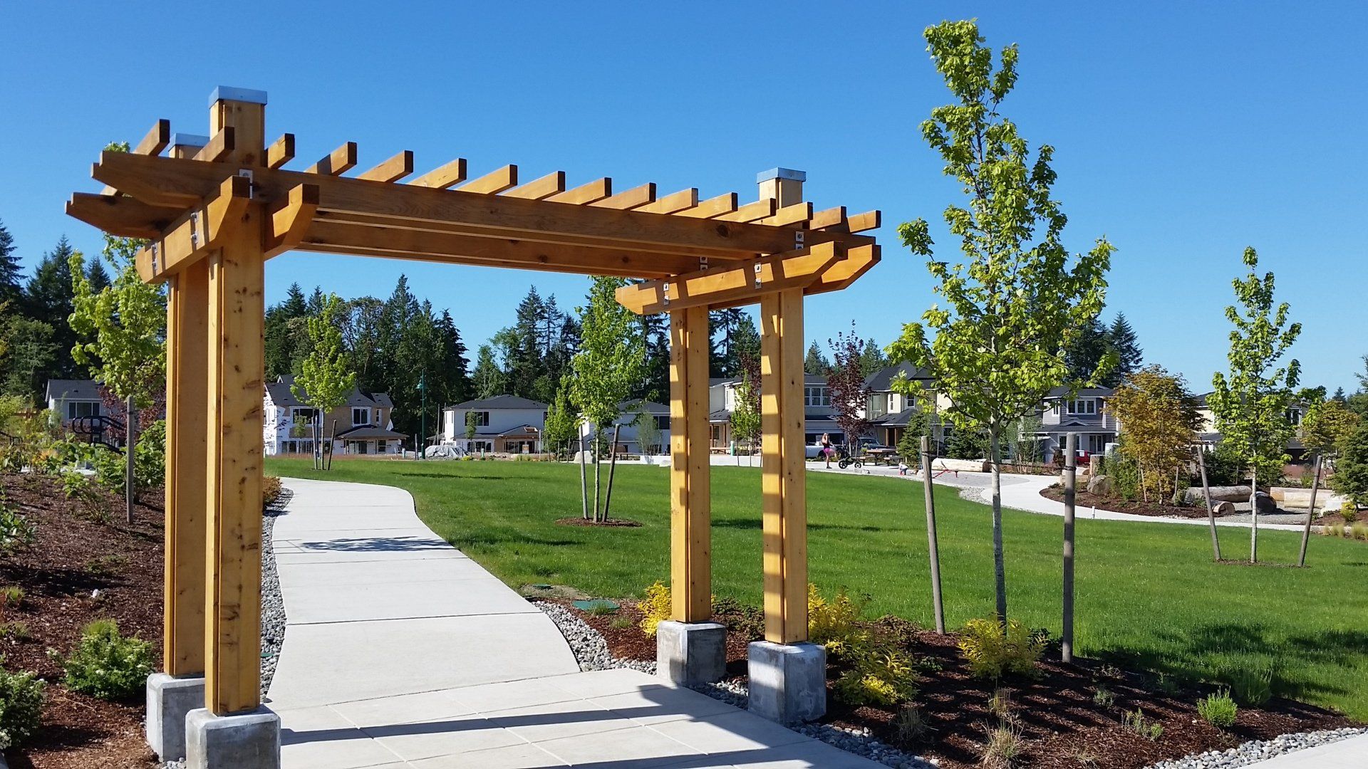 Commercial Landscape — Modern Houses with Pathway Port Orchard, WA