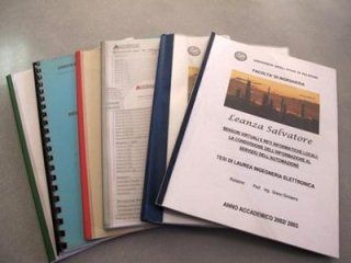 Esempi di tesi di laurea rilegate
