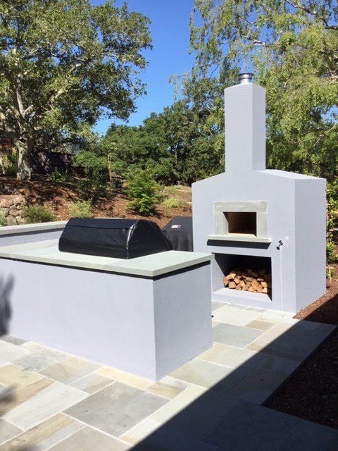 Masonry outdoor kitchen