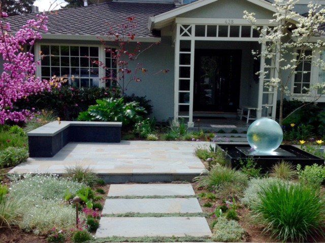 path and masonry patio