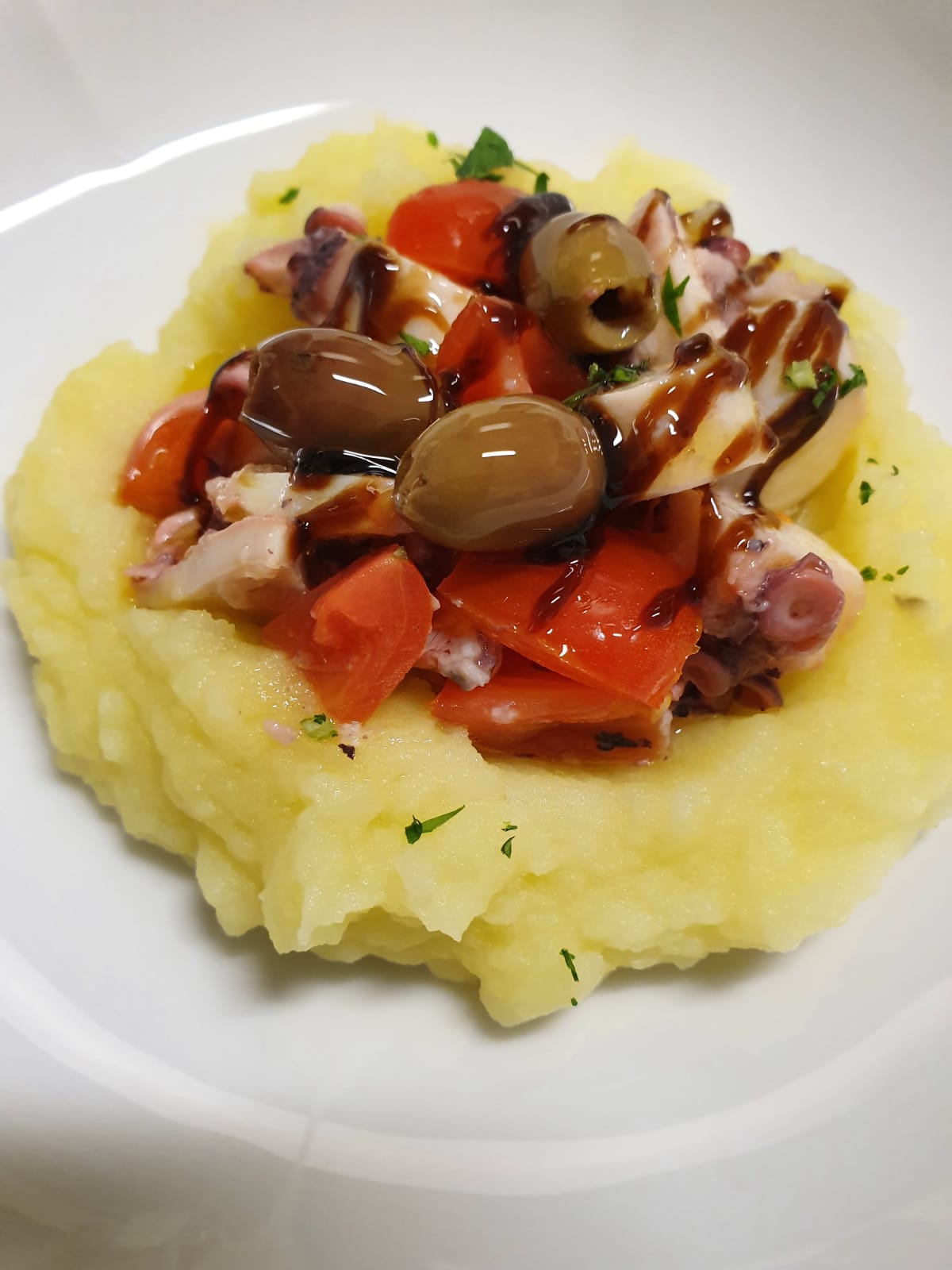 polenta con olive