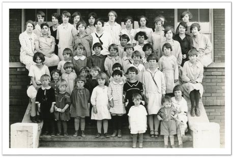 School Students at Home in 1940s