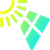 Logo stilizzato a raggiera e diamante sfaccettato turchese-verde su sfondo bianco.