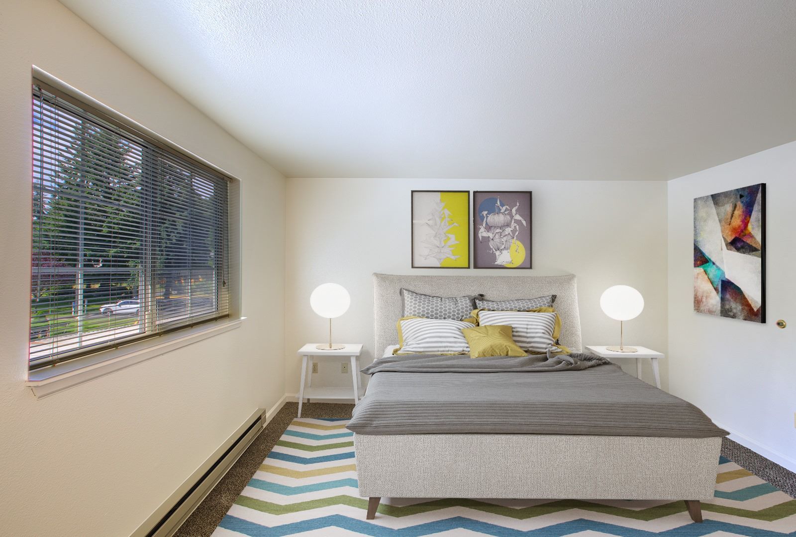 2x1 bedroom - virtually staged