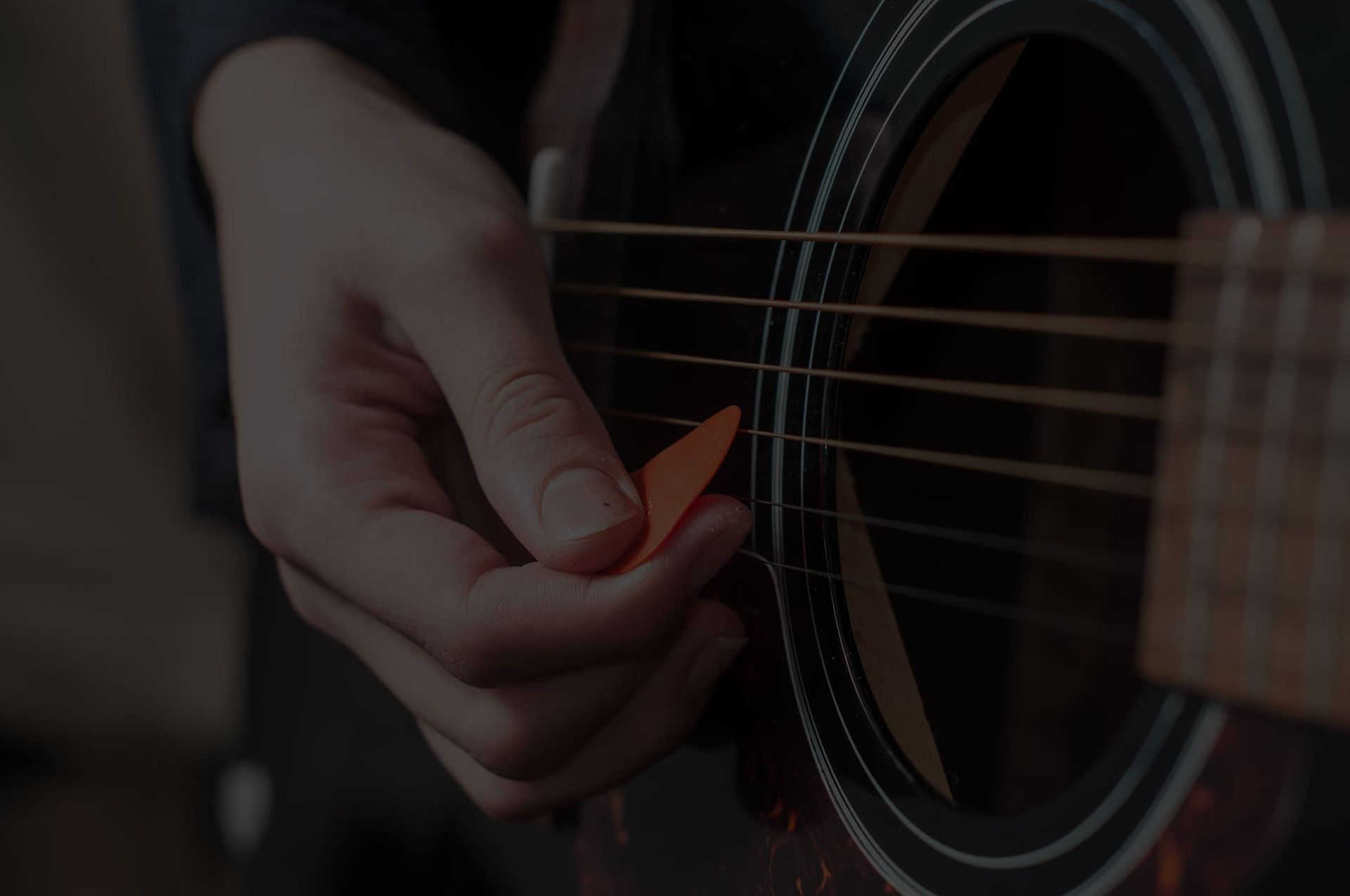Man playing a guitar