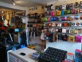 Various musical instruments available at the shop