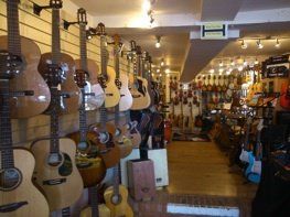Various musical instruments available at the shop