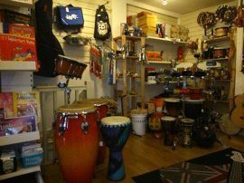 Interior view of the musical shop