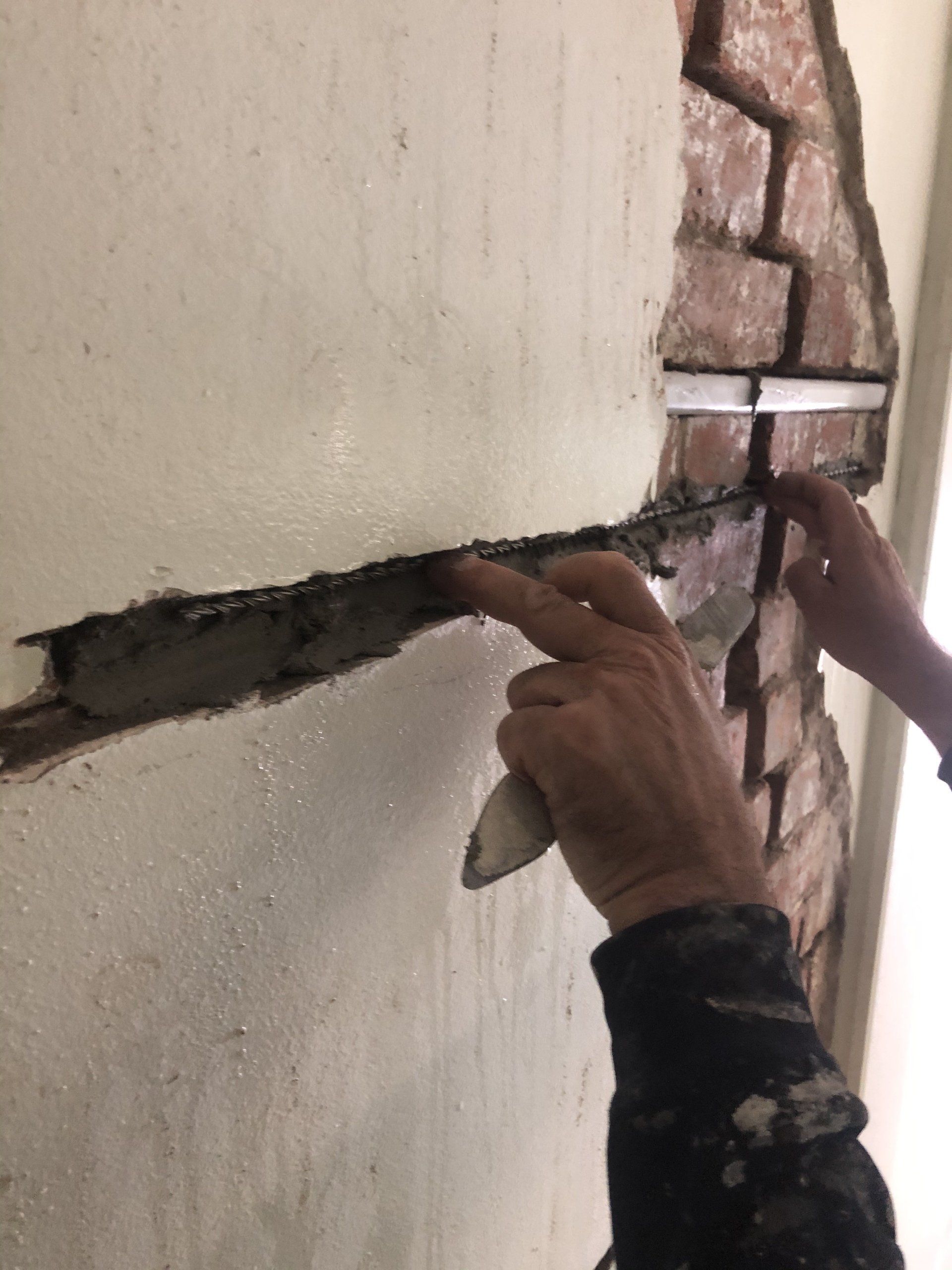 Crack repairs, crack stitching, render repairs