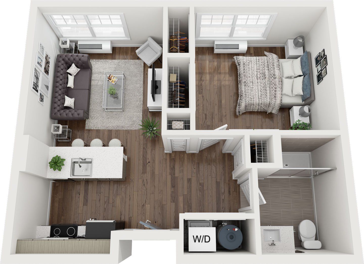 1 bed
