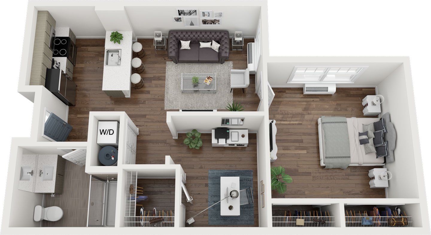 1 bed with den