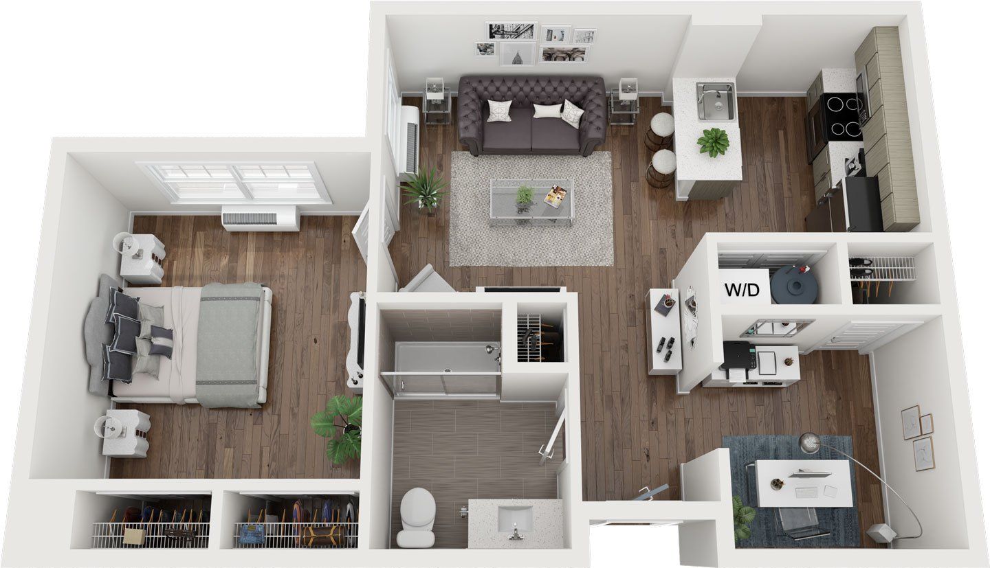 1 bed with den