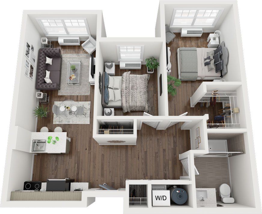 2 bed
